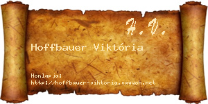 Hoffbauer Viktória névjegykártya